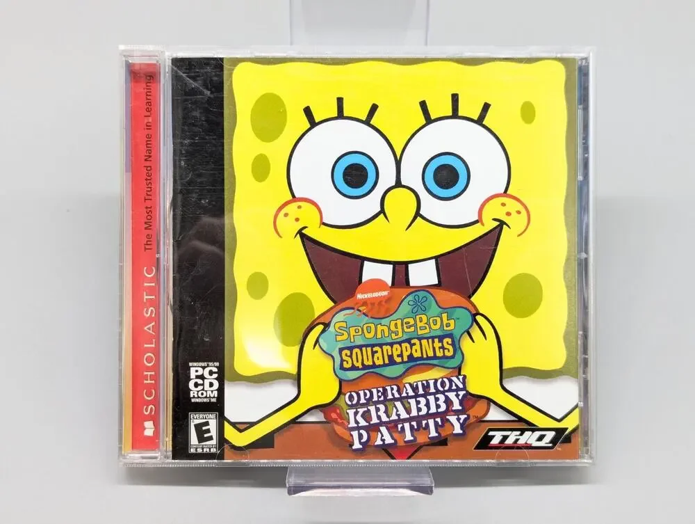 SpongeBob SquarePants Operation Krabby Patty PC Video Game 2001 Tested
